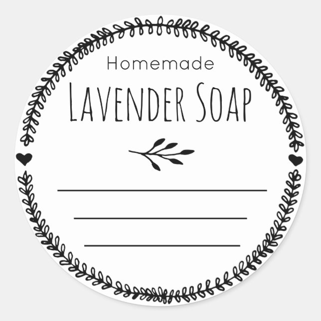 Blank-Soap-Etiketten Runder Aufkleber (Vorderseite)