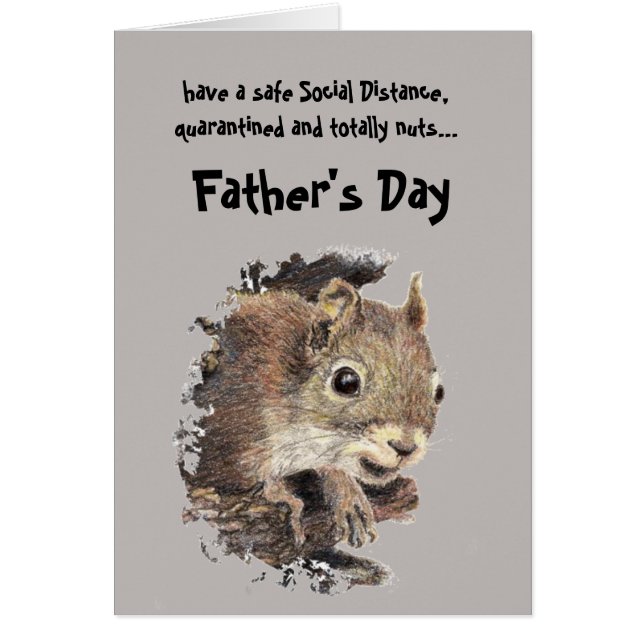 Blank Social Distancing Father's Day Cute Squirrel (Vorne)