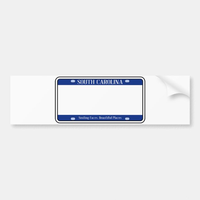 Blank South Carolina Staat Lizenzschild Autoaufkleber (Vorne)