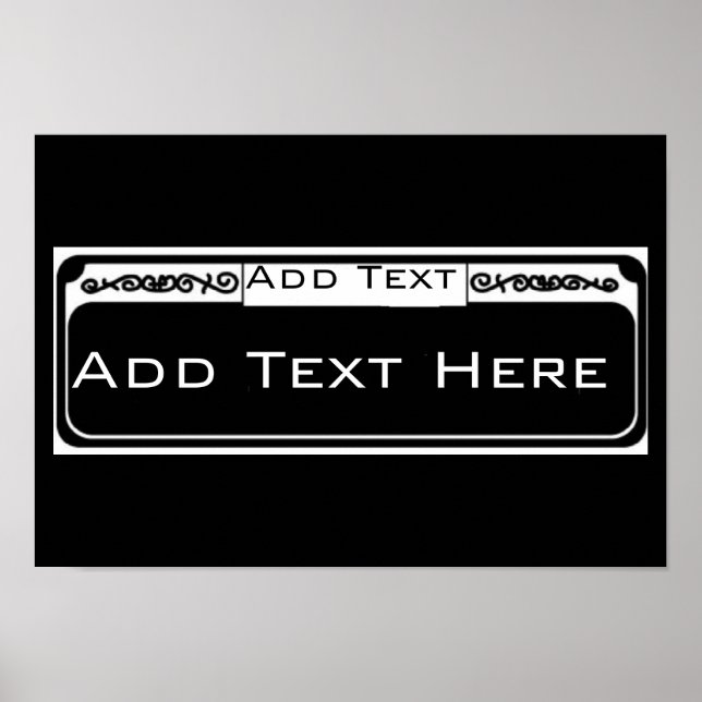 Blank Street Sign, Templet French Quarter Poster (Vorne)