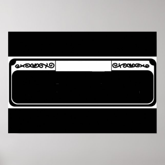 Blank Street Sign, Templet French Quarter Poster (Vorne)