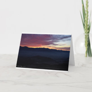 Blank Sunset over Mountain Grußkarte Karte
