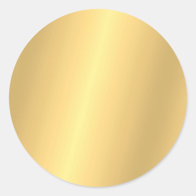 Blank Template Glamour Elegant Imitate Gold Stilvo Runder Aufkleber (Vorderseite)