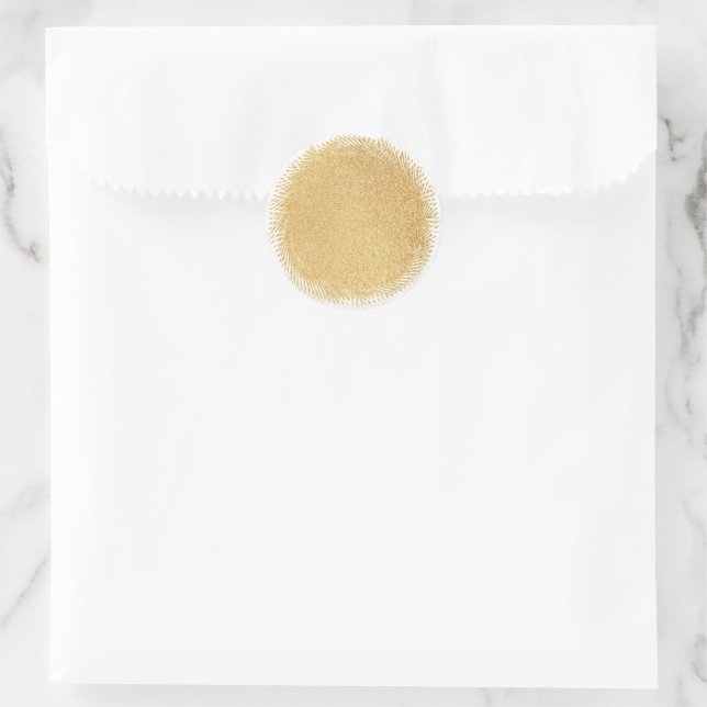 Blank Template Glamour Gold Glitzer Moderne Elegan Runder Aufkleber (Tasche)