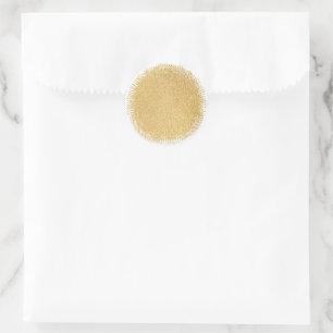 Blank Template Glamour Gold Glitzer Moderne Elegan Runder Aufkleber