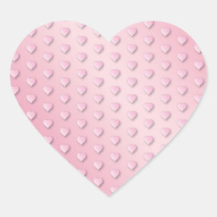 Blank Template Pink Heart Add Your Text Herz-Aufkleber