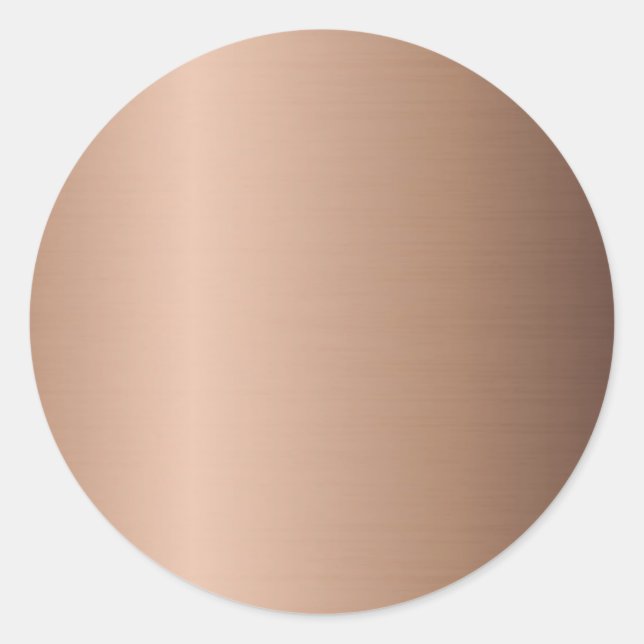 Blank Template Rose Gold Add Your Logo Modern Runder Aufkleber (Vorderseite)
