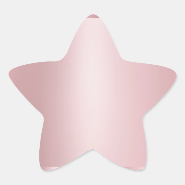 Blank Template Rose Gold Moderne Elegant Trendy Stern-Aufkleber (Vorderseite)