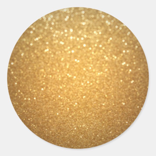 Blank Template Trendy Gold Glitzer Moderne Elegant Runder Aufkleber (Vorderseite)