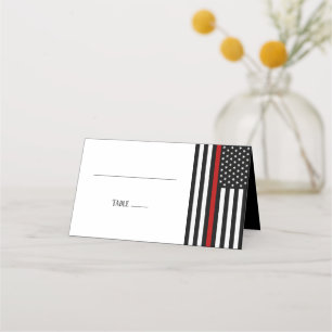 Blank Thin Red Line Platzkarte