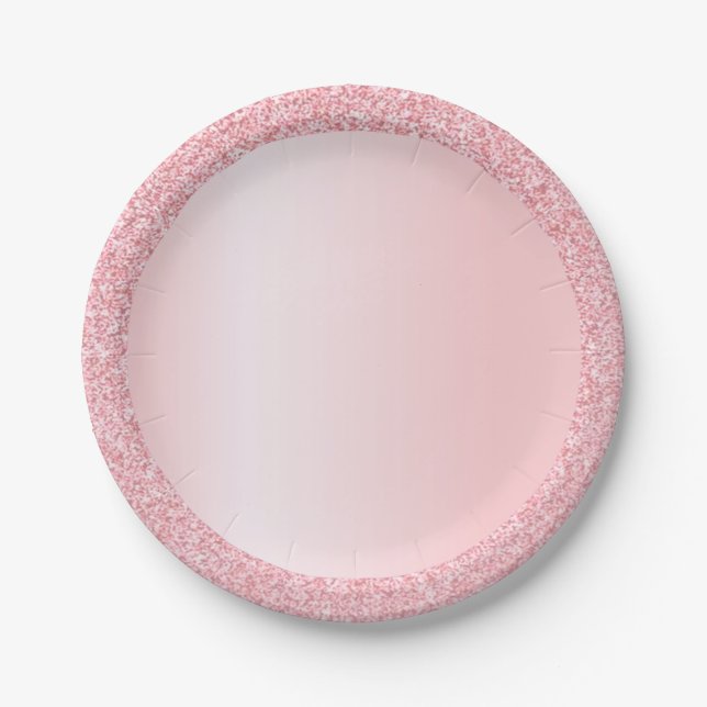 Blank-Trendvorlage für benutzerdefinierten Rosegol Pappteller (Vorderseite)