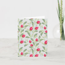 Blank Tulips Blume Notecard, Elegant Floral