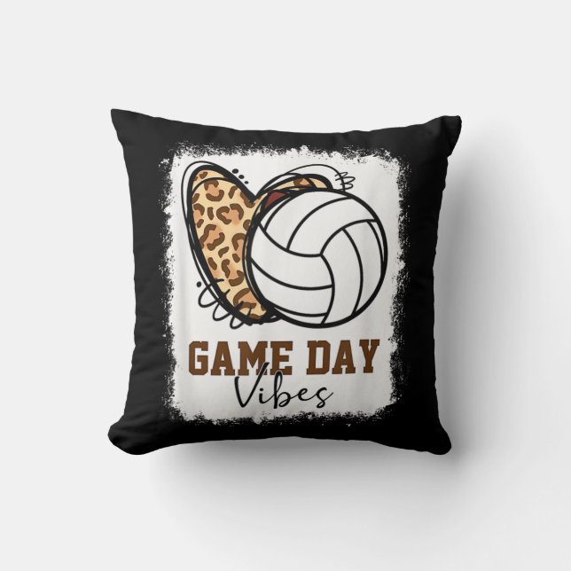 Blank Volleyball Game Day Vibes Volleyball Mama Kissen (Vorderseite)