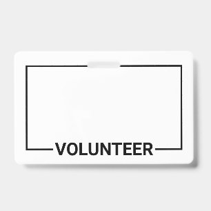 Blank-Volunteer-Abzeichen Ausweis