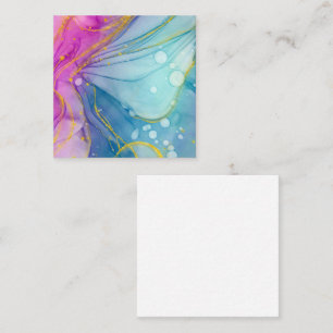 Blank Watercolor Business Card Quadratische Visitenkarte