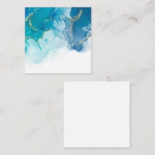 Blank Watercolor Business Card Quadratische Visitenkarte (Vorne/Hinten)