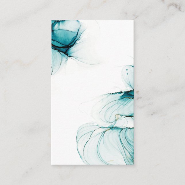 Blank Watercolor Business Card Visitenkarte (Vorderseite)