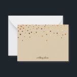 Blank Wedding Advice Card, Ehefrau, Mommy Brown Hinweiskarte<br><div class="desc">Saubere leere Karte für Hochzeitsratschläge,  Mama Ratschläge,  Ehefrau Ratschlag Karte in eleganter Weise in Konfetti Design präsentieren.</div>