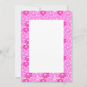Blank Wedding Einladung - Rosa daisy
