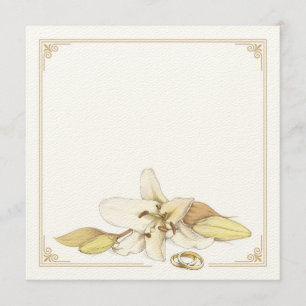 Blank-White-Lly-Hochzeitseinladung Einladung