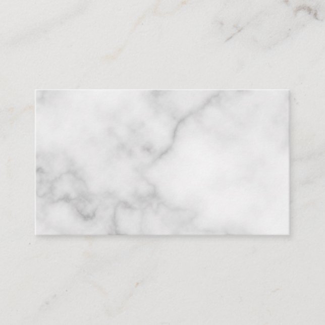 Blank White Marble Wedding Hinweiskarte (Vorderseite)