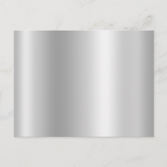 Blanke Licht-Silber-Grau-Folie-Gradient Postkarte (Vorderseite)