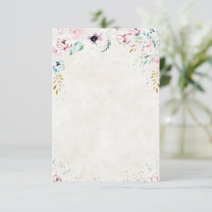 Blanke schöne rosa und violette Blumenhochzeit   Einladung