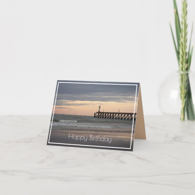 Blankenberge Sonnenuntergang, belgische Küste Gebu Karte (Vorderseite)