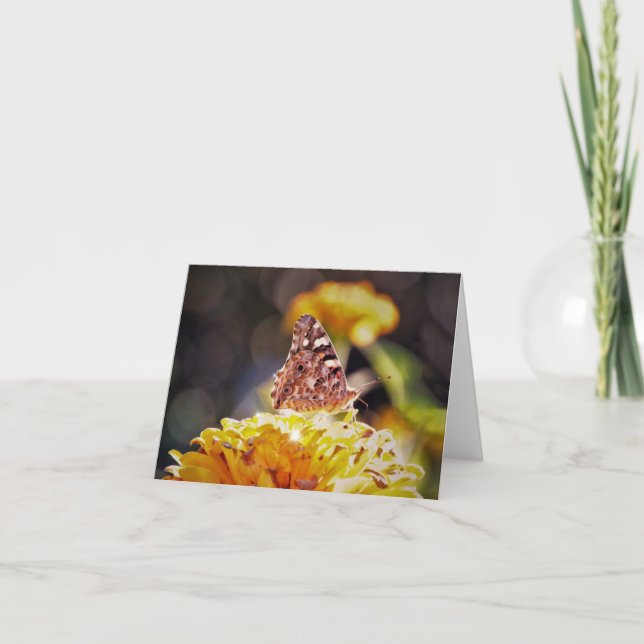 Blankenkarte der gemalten Lady Butterfly Karte (Vorderseite)