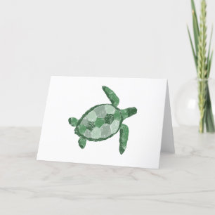 Blankenkarte der handgezogenen Schildkröte Dankeskarte