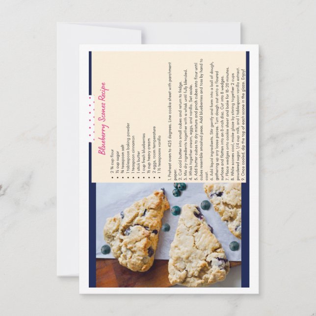 Blankenkarte für Blueberry Scones Dankeskarte (Vorderseite)
