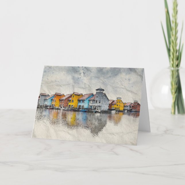 Blankenkarte für den Fluss Dankeskarte (Vorderseite)