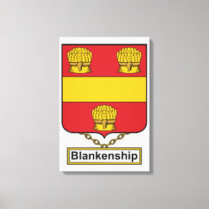 Blankenship-Familienwappen Leinwanddruck