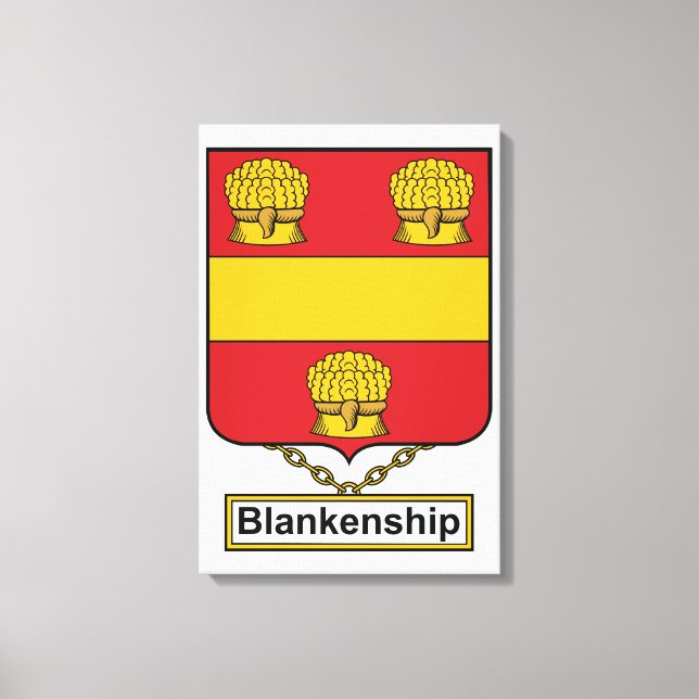 Blankenship-Familienwappen Leinwanddruck (Vorderseite)