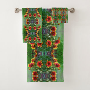 Blanket Blume Daisies Wasserfarbe Abstrakt Badhandtuch Set