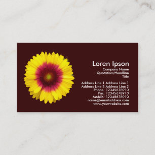 Blanket-Blume - Dunkelbraun Visitenkarte
