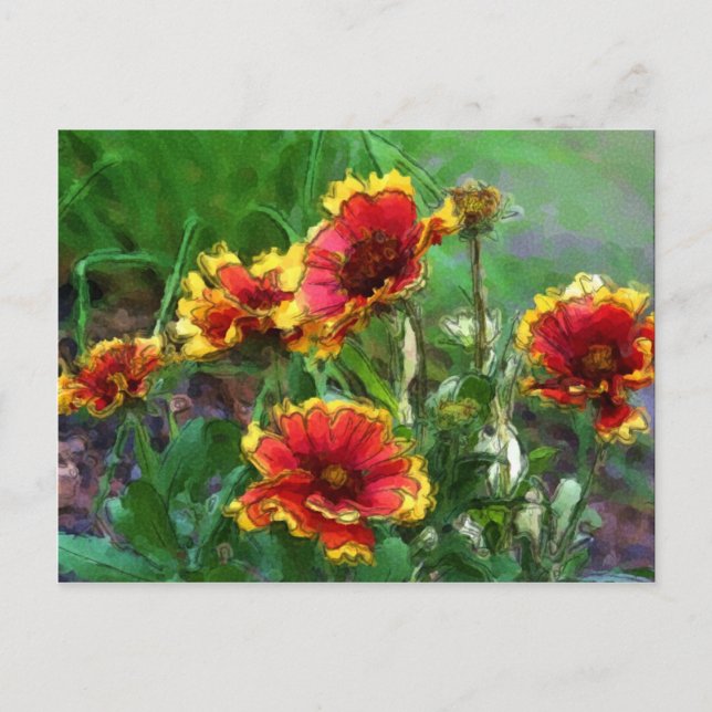 Blanket-Blume Wasserfarben-Postkarte Postkarte (Vorderseite)
