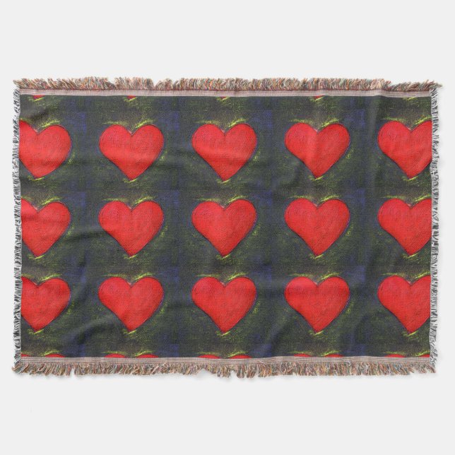 Blanket des gestrichenen Herzens Decke (Vorderseite)
