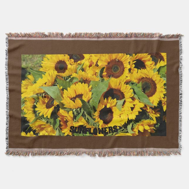 Blanket die ganze Jahreszeit gezinkt gelbe Sonnenb Decke (Vorderseite)