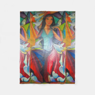 Blanket farbiges gestanztes Glas Frauen Fleecedecke