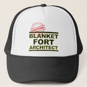 Blanket Fort Architect Funny Ball Cap Trucker Hat Truckerkappe