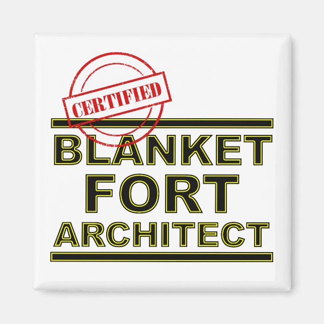 Blanket Fort Architect Funny Kühlschrankmagnet (Vorne)