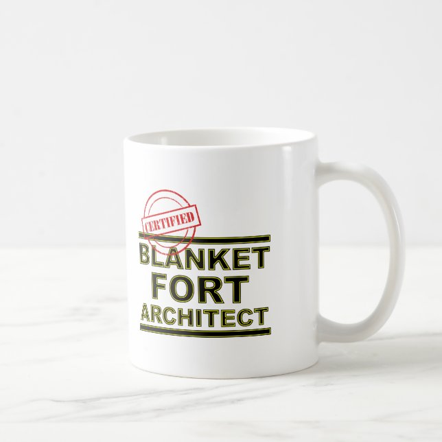 Blanket Fort Architect Funny Mug oder Travel Mug Kaffeetasse (Rechts)