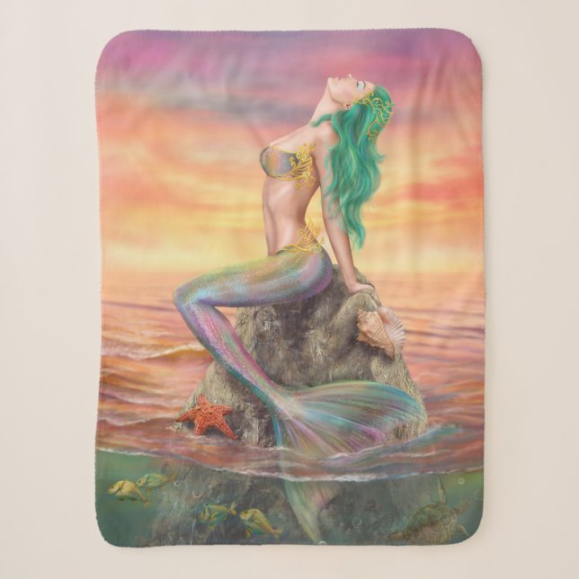 Blanket Mermaid. Bei Sonnenuntergang. Sherpadecke (Vorderseite)