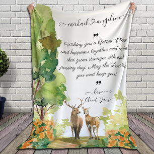 Blanket mit individueller Ehe wünscht Naturlandsch Fleecedecke