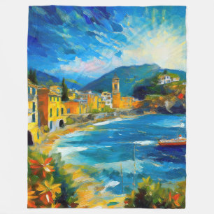 Blanket Mittelmeer Beach Küste Italien Küste Fleecedecke