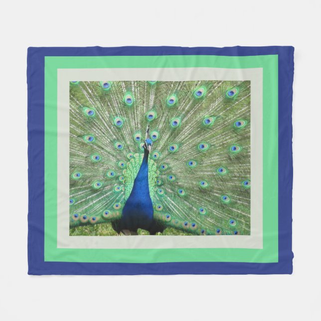 Blanket - Pfau Fleecedecke (Vorderseite (Horizontal))