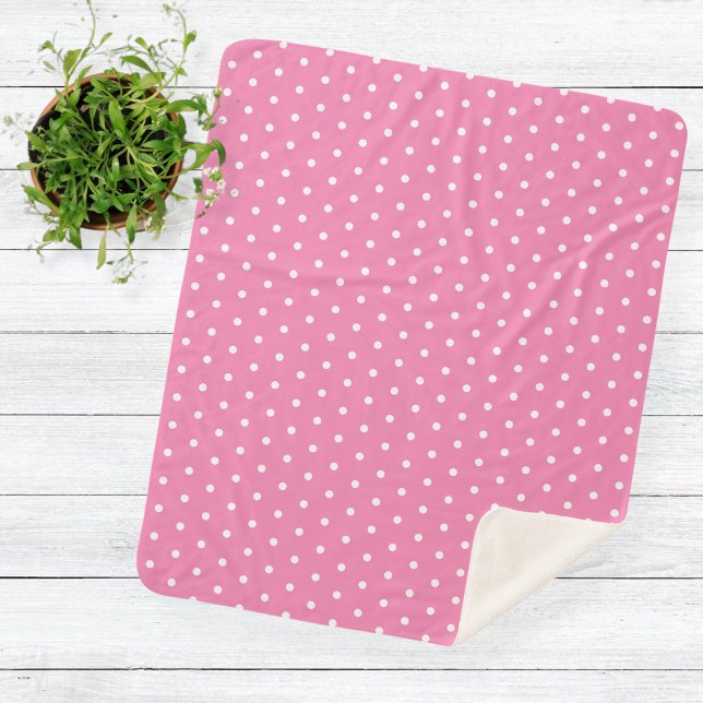 blanket Polka Dots nursery girl Sherpadecke (Von Creator hochgeladen)