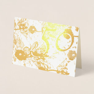 Blankkarte für das 50. Jubiläum der Hochzeit Folienkarte