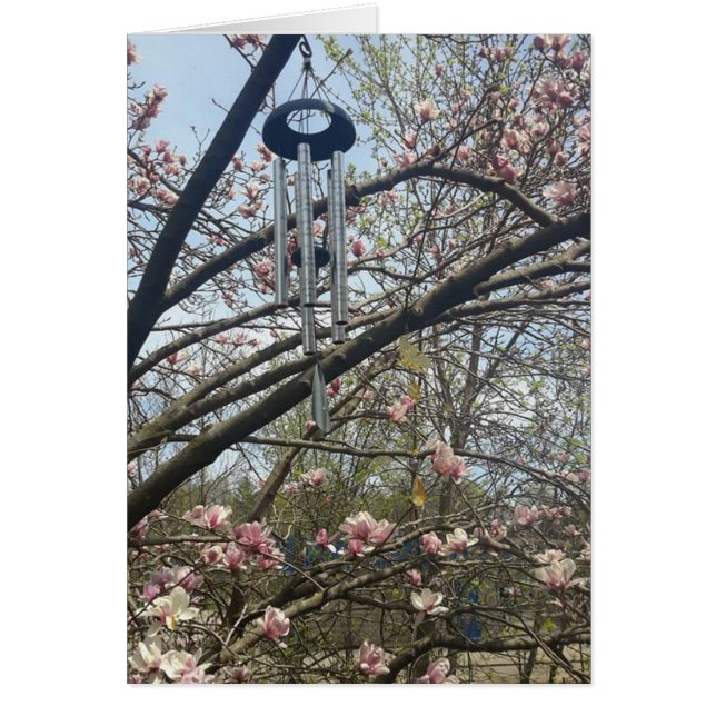 Blankkarte für Magnolien und Windspiele (Vorne)